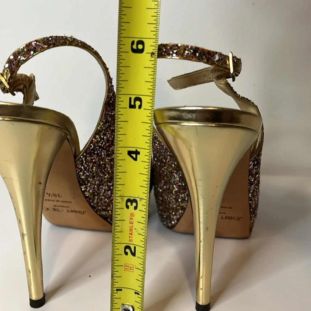 Jimmy Choo platform glitter stilettos‎ size 8.5